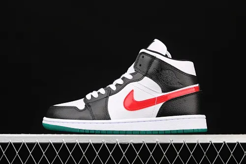 All categories Air Jordan Jordan series basketball shoes Air Jordan 1 Mid Air Jordan 1 Mid AJ1 Joe 1 red and yellow color hook Yuanyang mid-top basketball shoes BQ6472-063